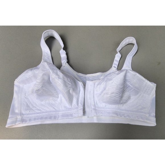 Playtex Bra 18 Hr Posture Boost 40 C Full Figure Front Close White E525 - Picture 1 of 10